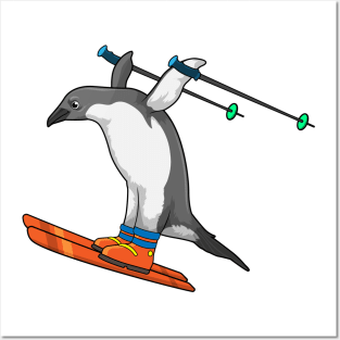 Penguin Ski jumper Ski Posters and Art